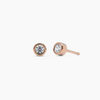 Éclat Diamond Bezel Studs - Rose Gold