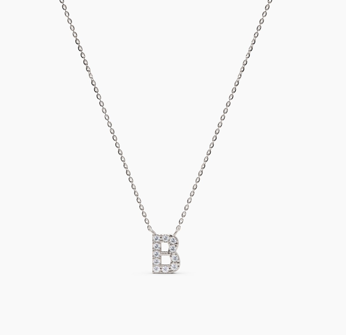 Diamond Initial B Necklace - Narcissus