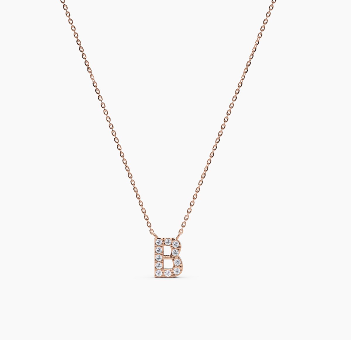 Diamond Initial B Necklace - Narcissus