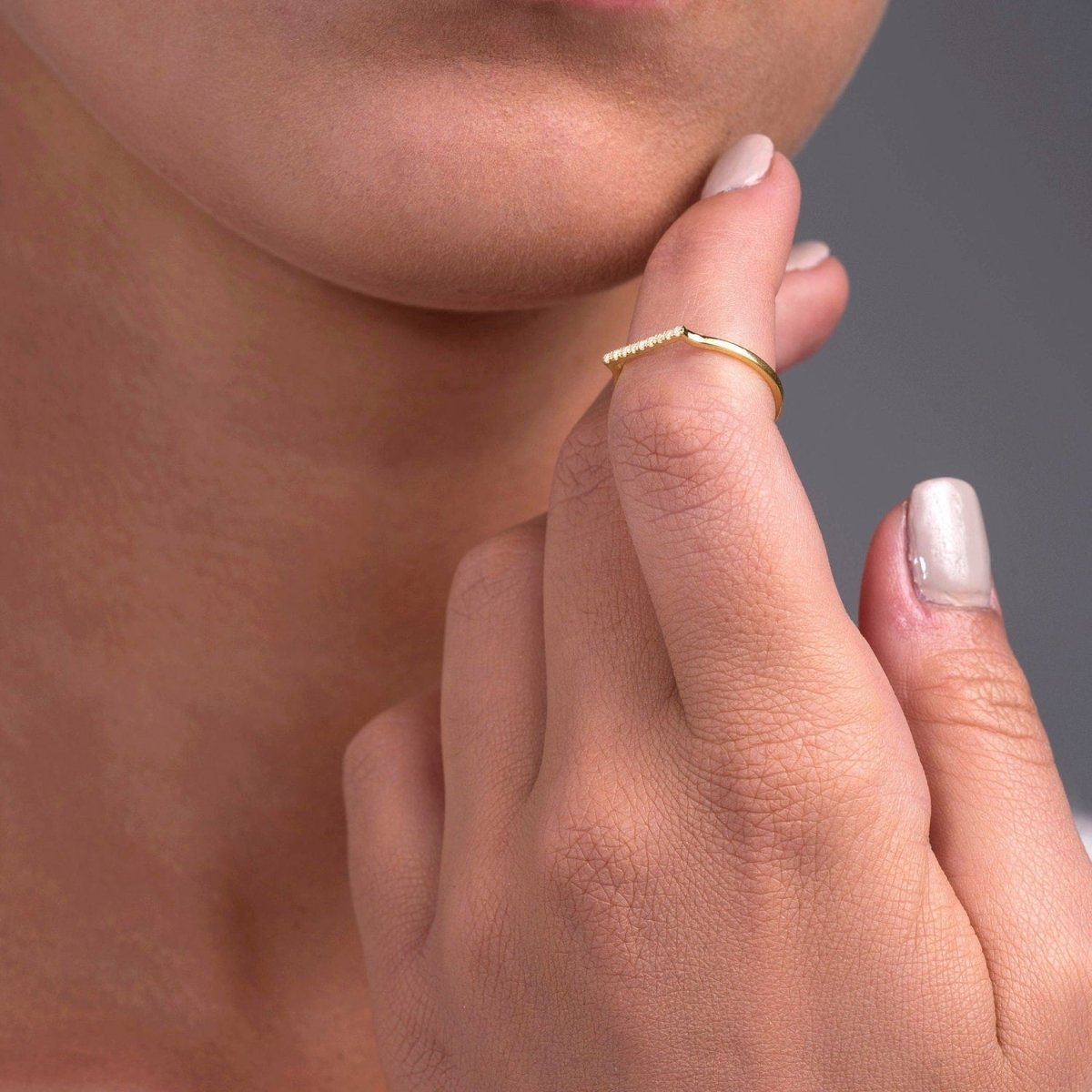 Diamond Bar Ring - Narcissus