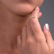Diamond Bar Ring - Narcissus
