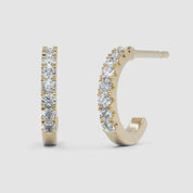 Delicate Diamond Hoops - Rose Gold