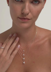 Éclat Pear-Cut Diamond Necklace - Rose Gold
