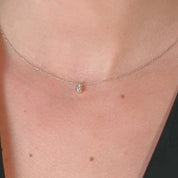Teardrop Floating Diamond Necklace