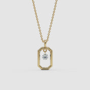 Núde Pendant with Exposed Diamond