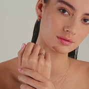 Dainty Circle Diamond Ring