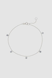 Núde Diamond Drop Station Bracelet - White Gold