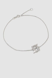 Legacy Initial Letter Bracelet - White Gold