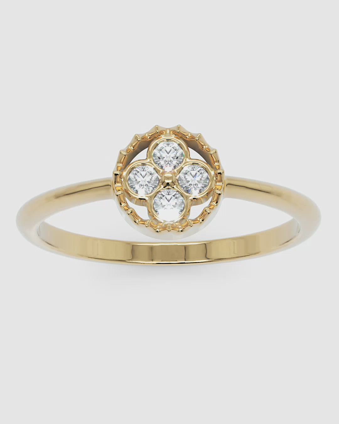 Clover Diamond Ring - Narcissus