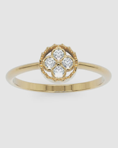 Clover Diamond Ring - Narcissus