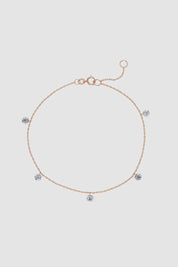 Núde Diamond Drop Station Bracelet - Rose Gold