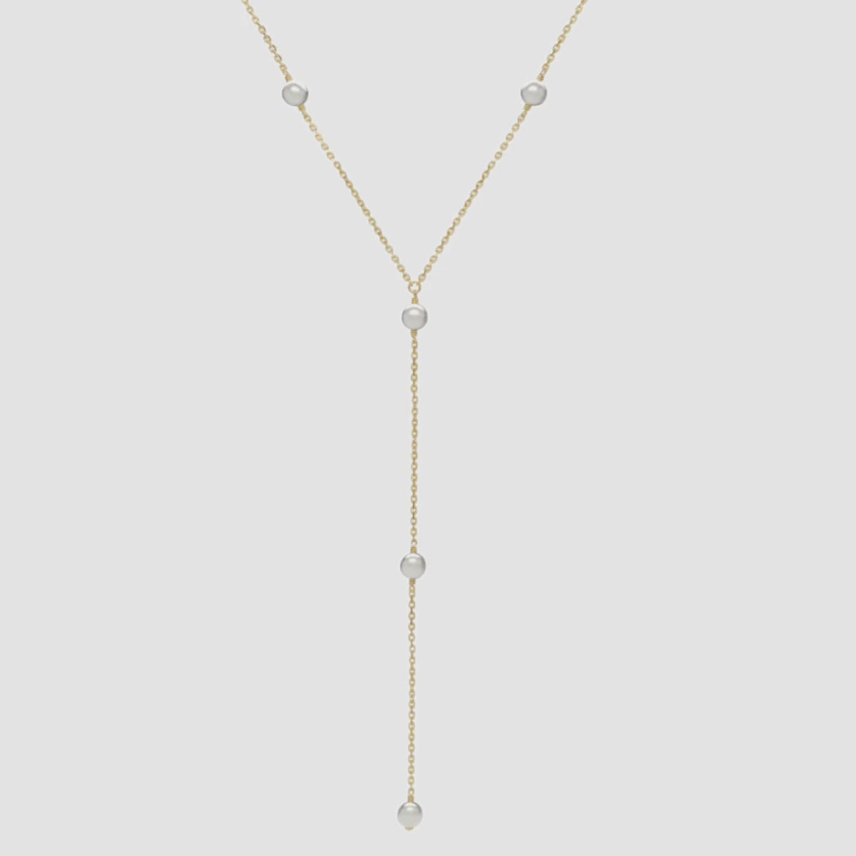 Pearl Lariat Necklace - Narcissus