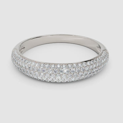 Pavé Dome Half Eternity Ring - Narcissus