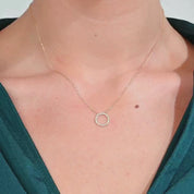 Circle Diamond Necklace