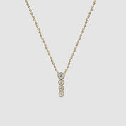 Tiny Vertical Diamond Necklace