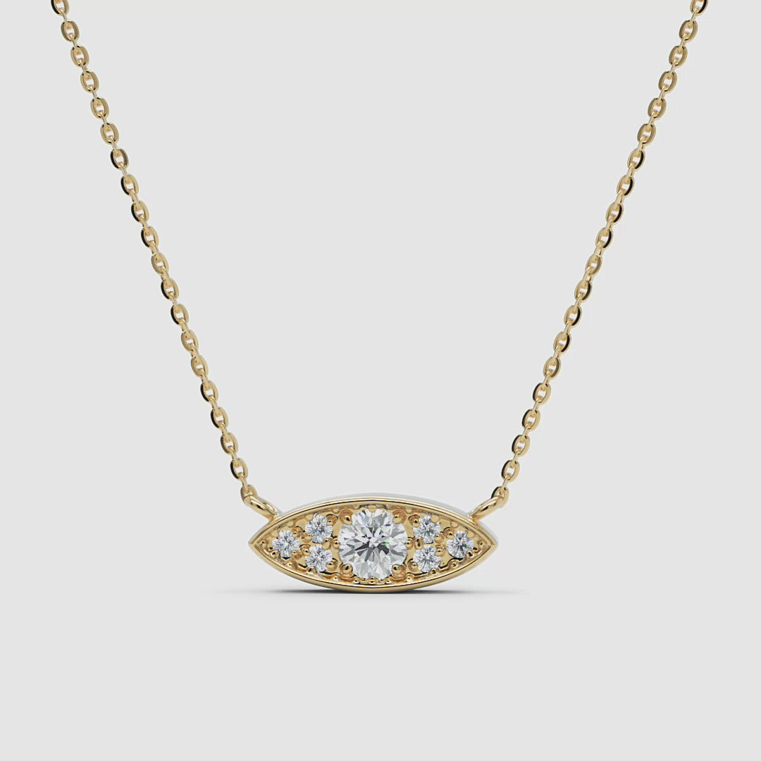Diamond Evil Eye Necklace - Narcissus