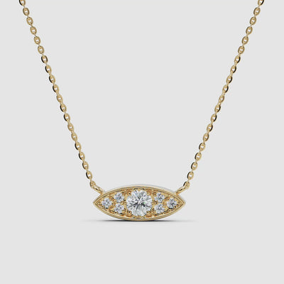 Diamond Evil Eye Necklace - Narcissus