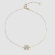 Princess Cut Bezel Diamond Bracelet