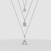 Éclat Pear-Cut Diamond Necklace - Rose Gold