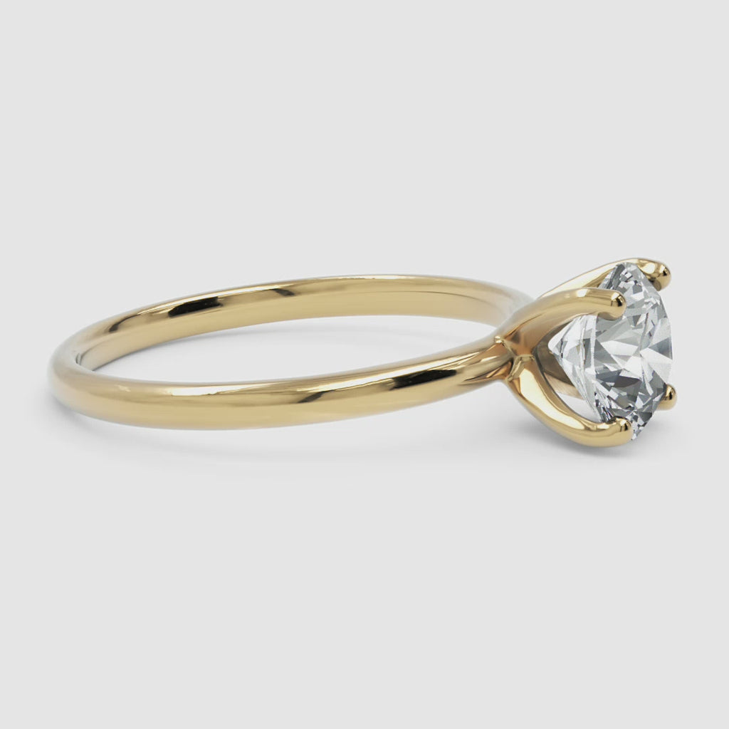 Classic Solitaire Diamond Engagement Ring - Narcissus