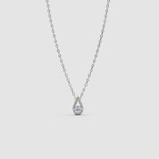 Teardrop Floating Diamond Necklace