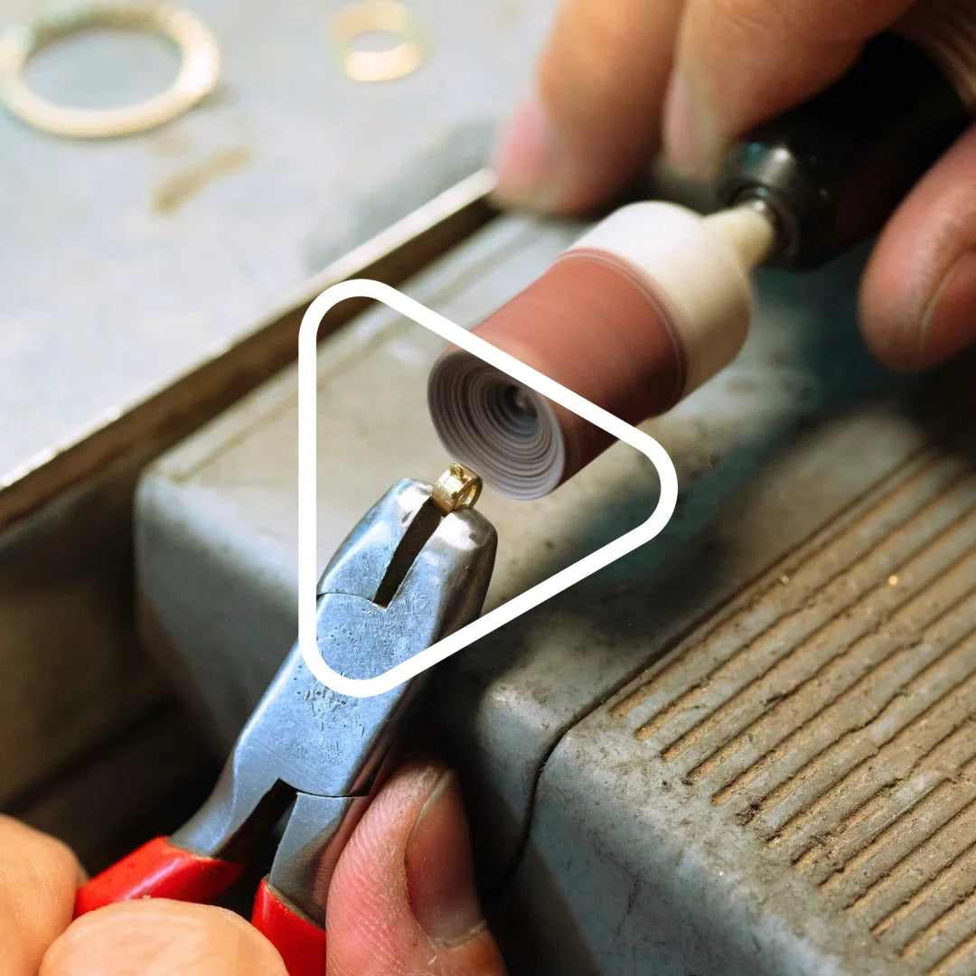 video of handcrafted gold jewelry being made in Athens workshop for personalized witness your piece experience