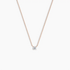 Éclat Single Diamond Solitaire Necklace - Rose Gold