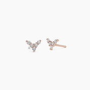 V Shape Diamond Earrings - Narcissus