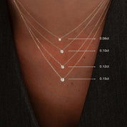 Éclat Single Diamond Solitaire Necklace - White Gold